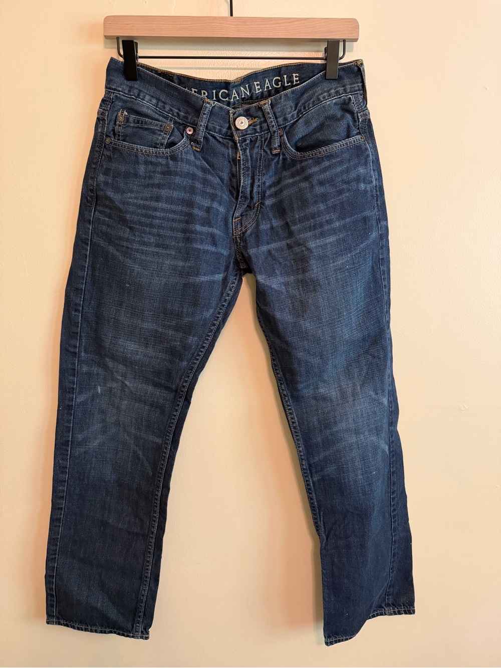 American Eagle Outfitters Men's Blue Straight Jeans